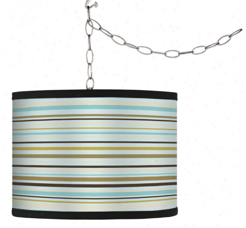 Stacy Garcia Countess Stripe Giclee Plug-in Swag Chandelier (f9542-g9563)