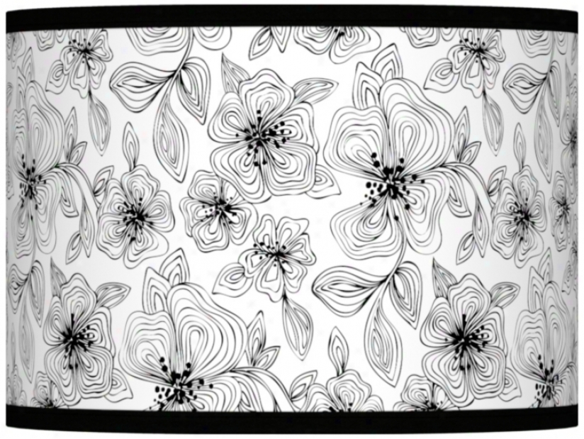 Stacy Garcia Linear Floral Lamp Shade 13.5x13.5x10 (spider) (37869-u4720)