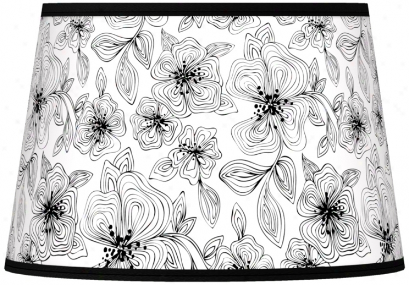 Stacy Garcia Linear Floral Tapered Shade 13x16x10.5 (spider) (n8900-u4727)