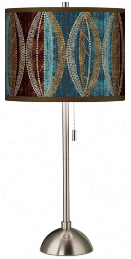 Stacy Garcia Pearl Leaf Peacock Giclee Table Lamp (60757-n8189)