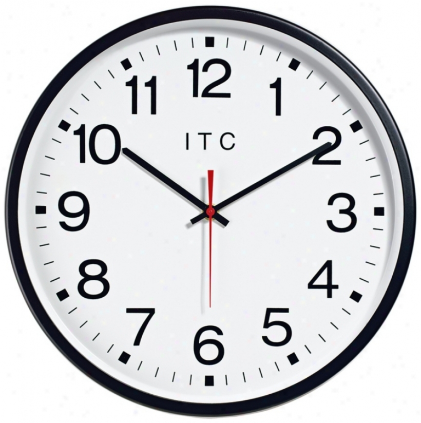 Stalwart Round 12" Radio Controlled Wall Clock (w1013)