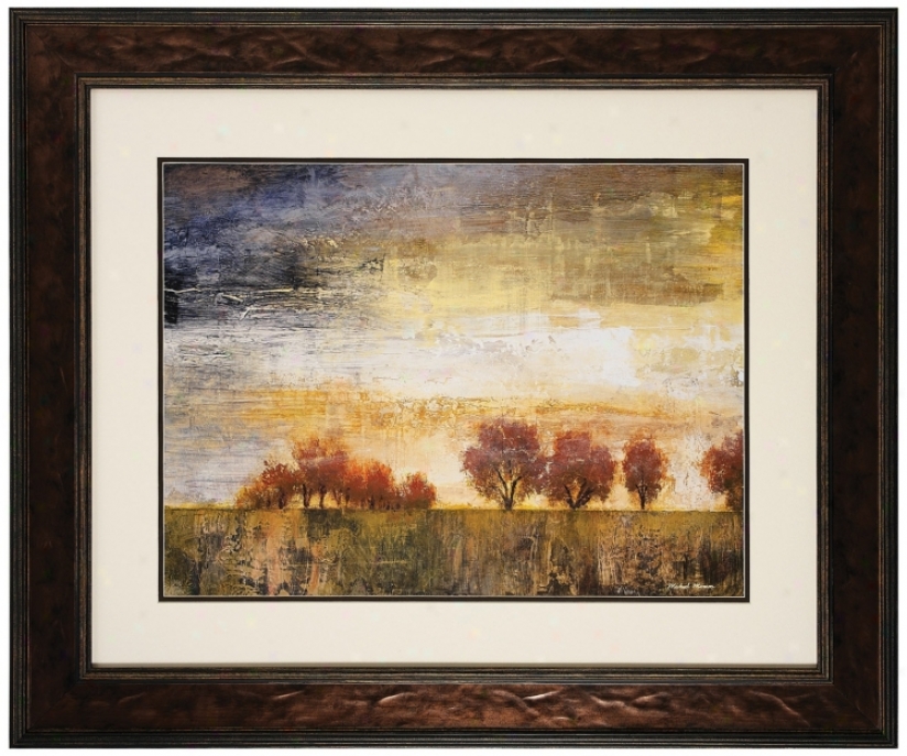 Standing In The Wind I 36" Wide Framed Landscape Art Print (v6969)