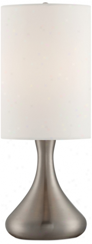 Steel Droplet 17" H Table Lamp With Cylinder Shade (v4328)