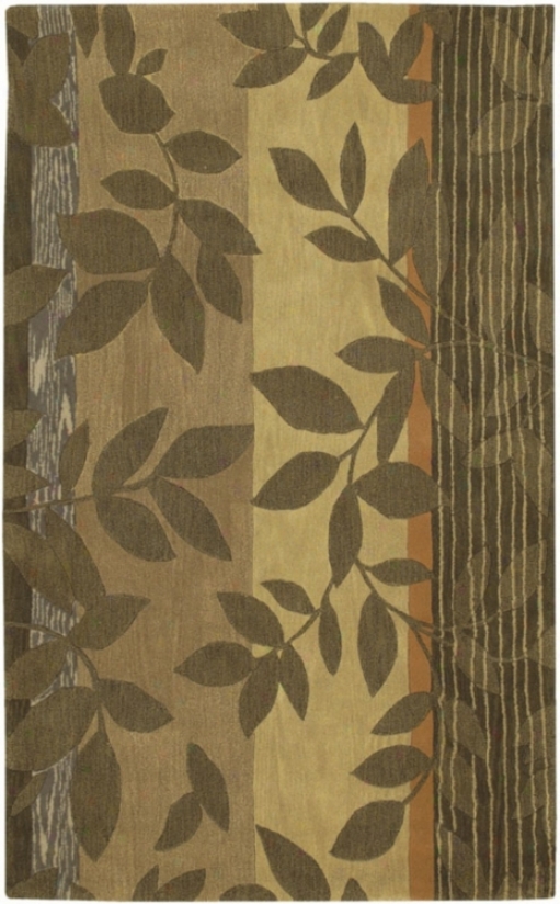 Stella Smith Collection Leaves Handmade Rug (f6808)