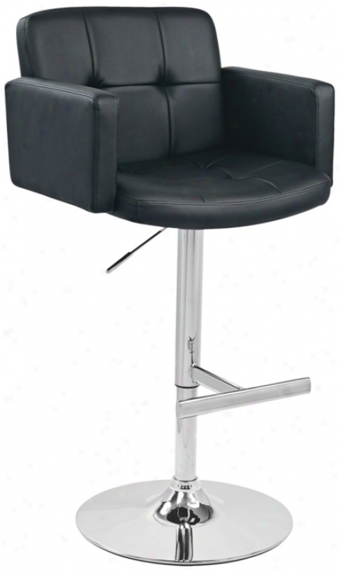 Stout Black Adjustable Bar Stool Or Counter Stool (n2538)