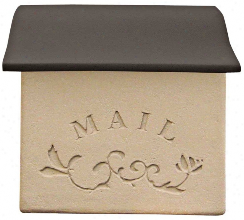 Stucco Brown Finish Post Or Wallmount Mailbox (t6464)