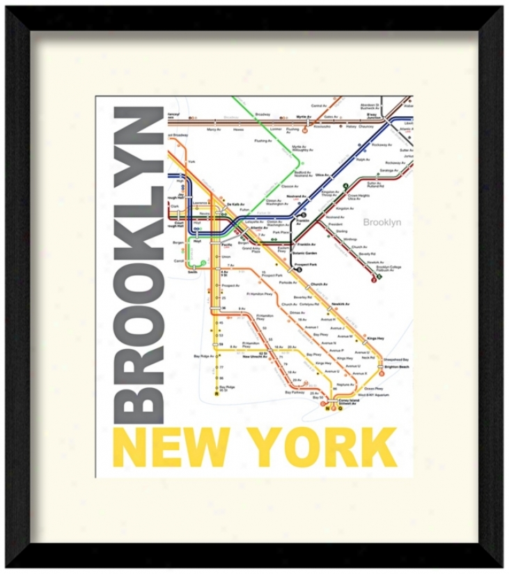 Subway B 17 1/2" High New York Wall Art (w0480)