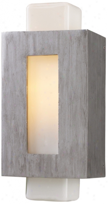 Sundborn Collection Silver 14" High Outdoor Wall Light (k0860)