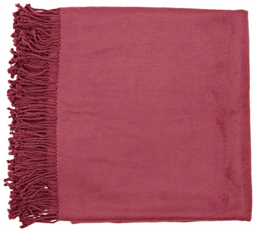 Surya Tian Tian Plum Throw Blanket (r6607)