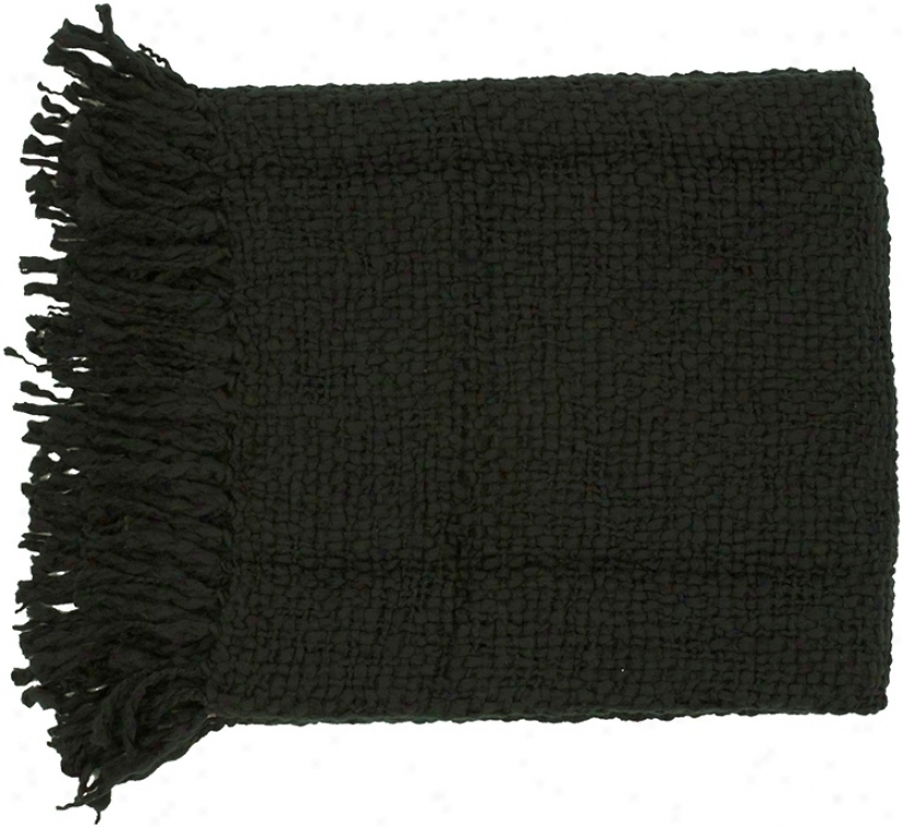 Surya Tobias Black Throw Blanket (r6609)