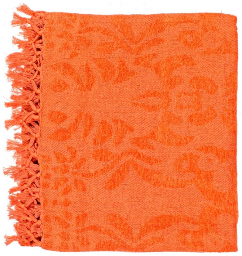 Surya Tristen Orange Spice Throw Blanket (r6621)