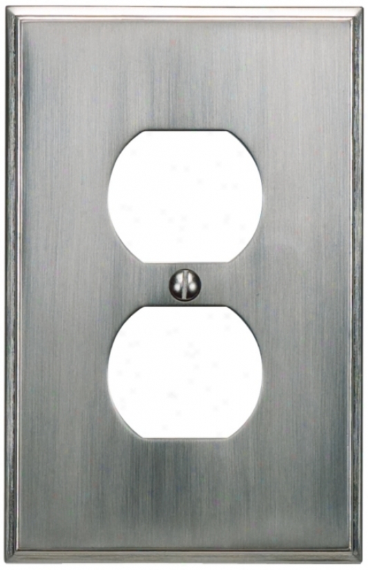 Sutton Brushed Nickel Finish Outlet Wall Plate (84520)