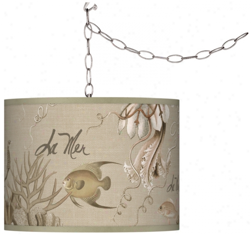 Swag Style La Mer Jellyfish Shade Plug-in Chandelier (f9542-t9419)