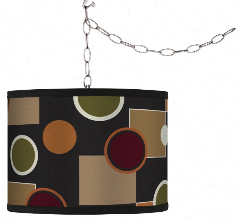 Swag Style Retro Medley Shade Plug-in Chandelier (f9542-g4312)