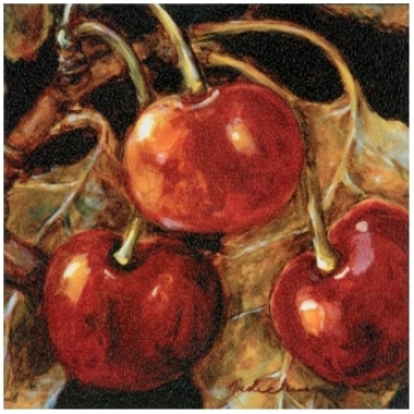 Sweet Cherries I Wrapped Canvas Print 11 1/2" Wide Wall Art (j4127)