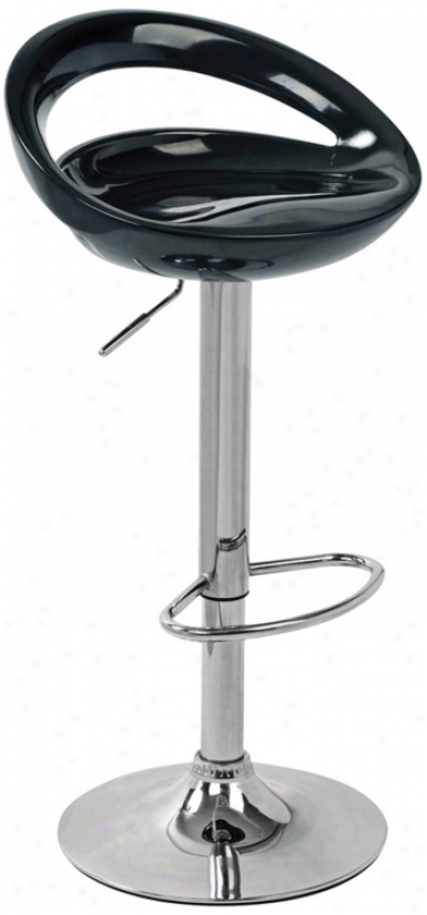 Swizzle Black Adjustable Bar Or Counter Stool (p5372)