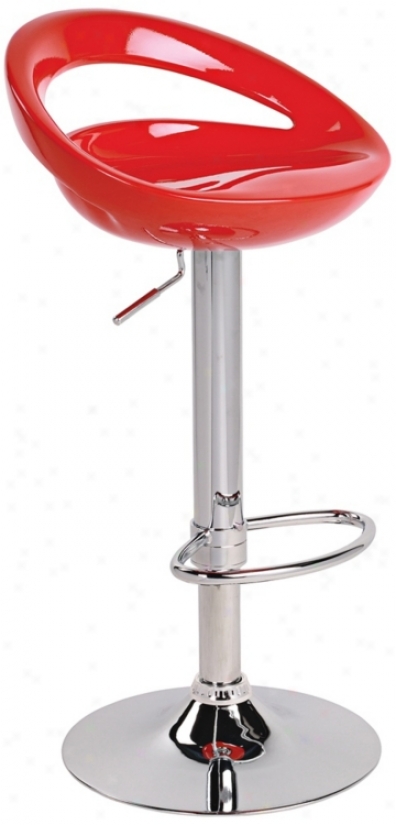 Swizzle Red Adjustable Body of lawyers Or Counter Stool (p5373)