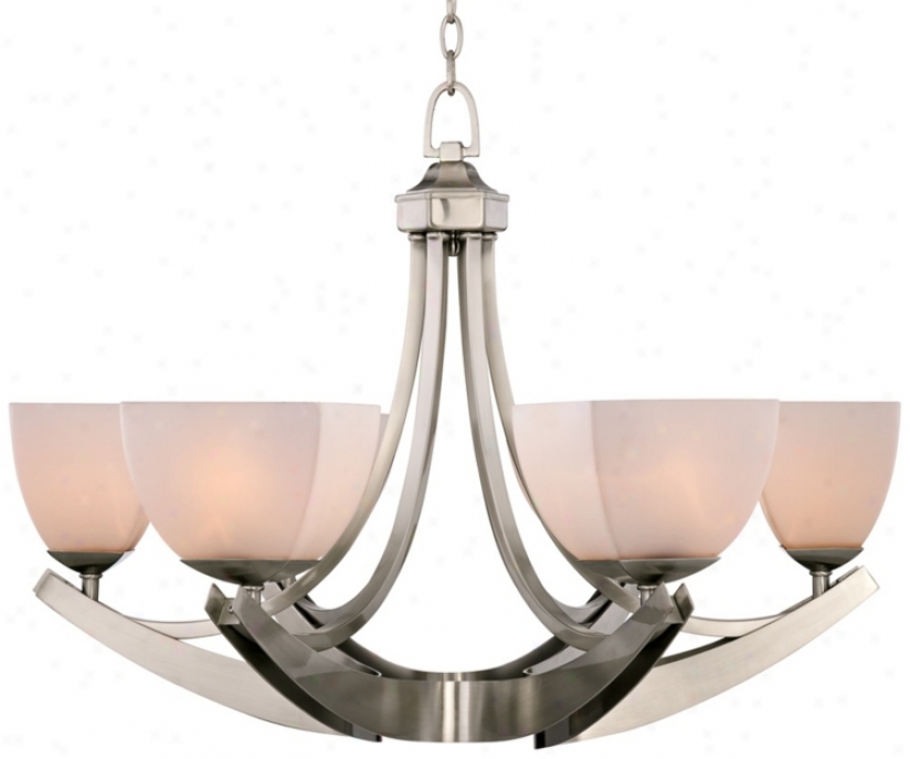 Talavera Brushed Steel 32" Wide Chandelier (r0218)