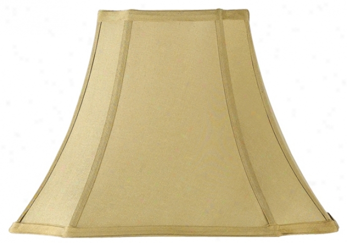 Tan Cut Corner Lamp Shade 7x15x11 (spider) (25642)