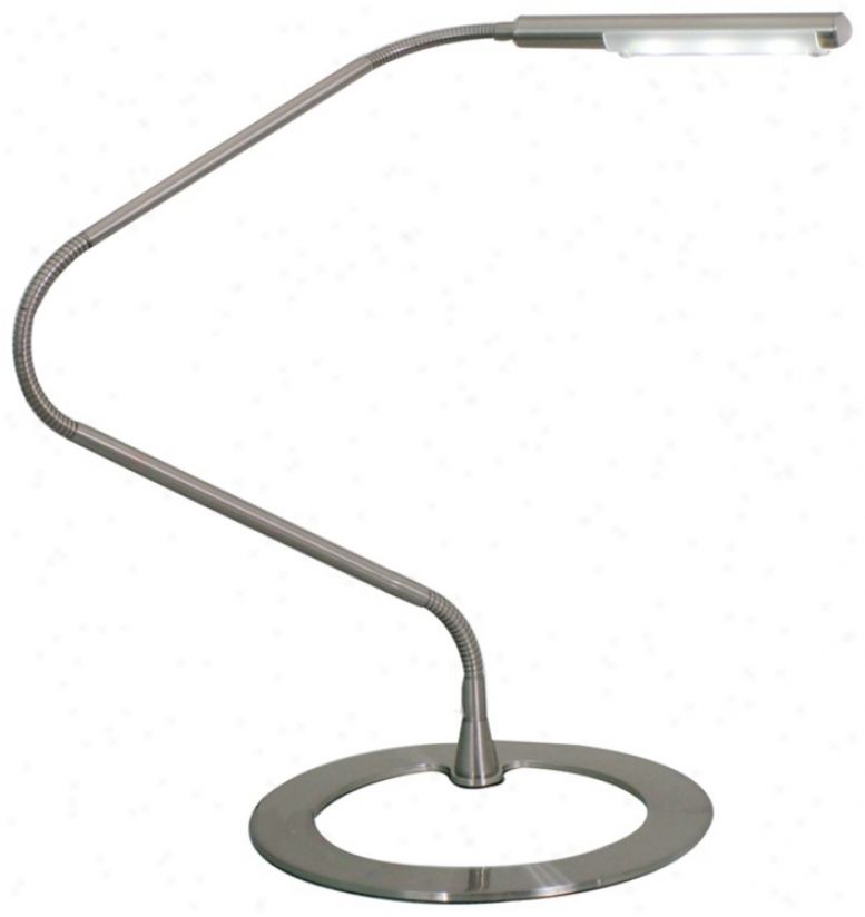 Tasso Gooseneck Led Round Base Desk Lamp (m4403)