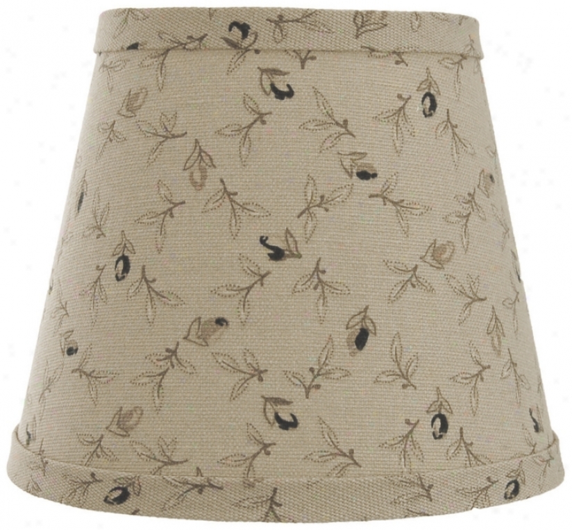 Taupe With Black Rosebuds Lamp Shade 6x12x8 (spider) (w0148)