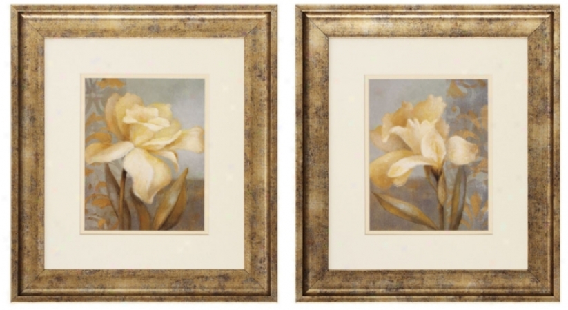 Teal Radiance I And Ii 19" Wide Framed Wall Art (p2273)