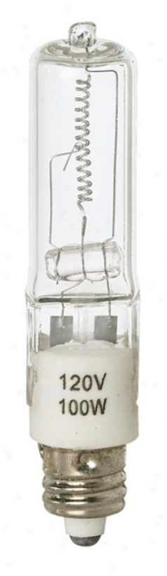 Tesler 100 Watt Mini Candelabra Clear Halogen Light Bulb (02541)
