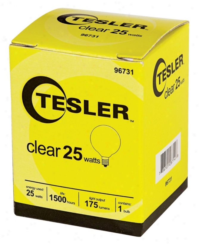 Tesler 25 Watt G12 1/2 Cl3ar Candelabra Light Bulb (96731)