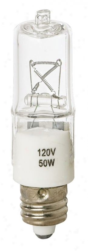 Tesler 50 Watt Mini Can Clear Short Halogen Light Bulb (01839)