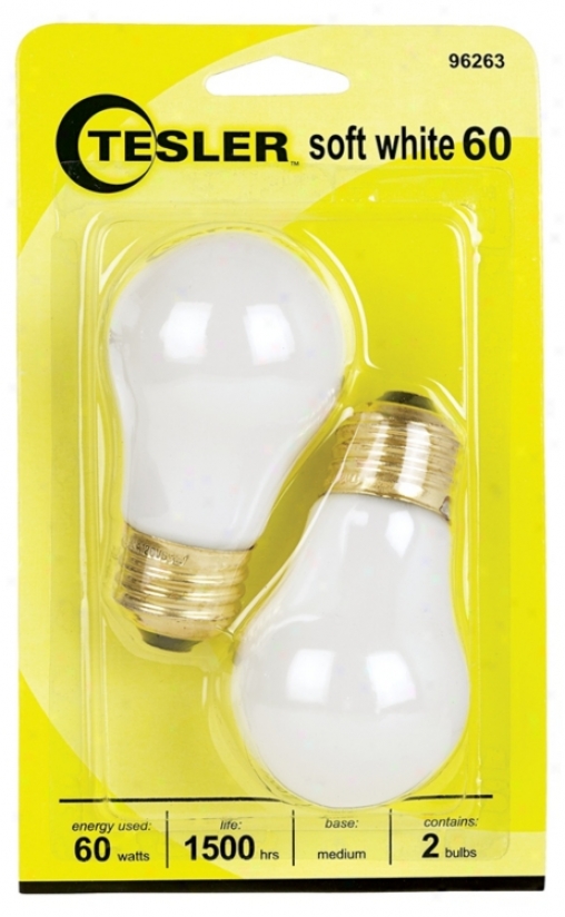 Tesler 60 Watt 2-pack Soft Pure Ceiling Fan Light Bulbs (96263)