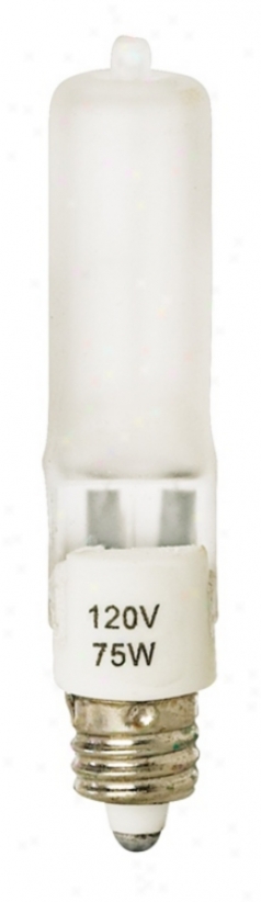 Tesler 75 Watt Mini Candelabra Frosted Halogen Light Bulb (02523)