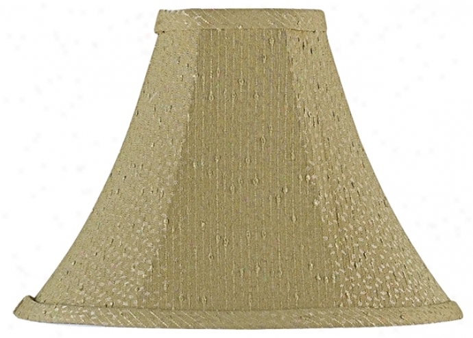 Textured Taupe Bell Lamp Shade 4x11x8.5 (spider) (26851)