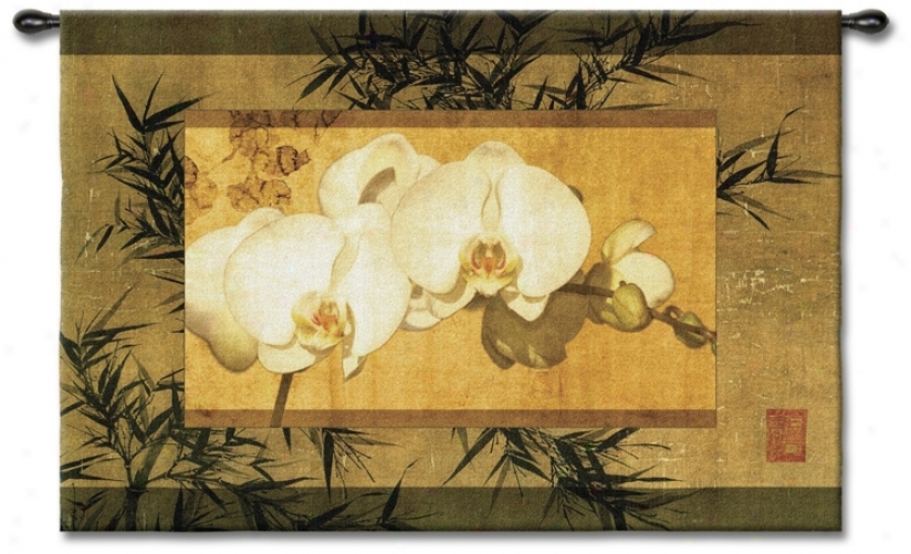 The Bamboo Orchid Ii 39" Wide Wall Tapestry (j8739)