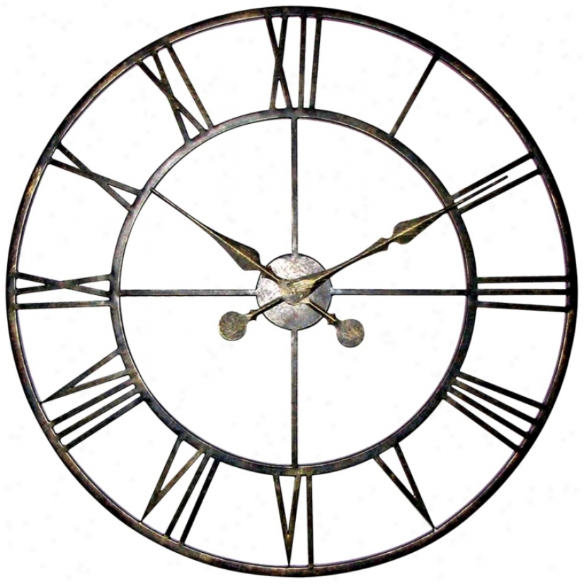 The Iron Citadel 29 3/4" Wide Wall Clock (j4920)