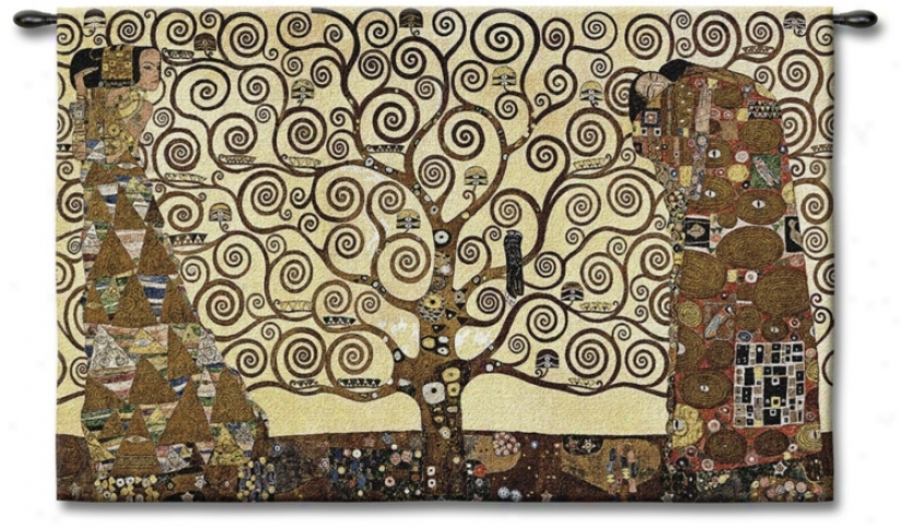 The Tree Of Life 53" Wide Wall Tapestry (j8894)