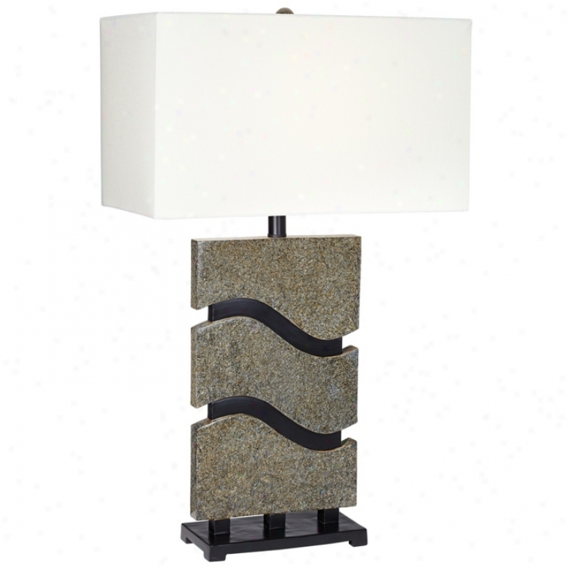 Thin Wave Sculptural Contemporary Table Lamp (v2270)