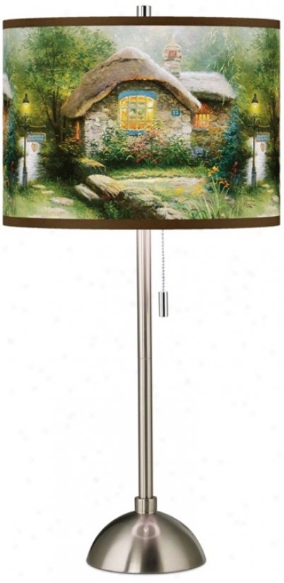 Thomas Kinkade Collector Cottage Giclee Shade Table Lamp (60757-w6930)