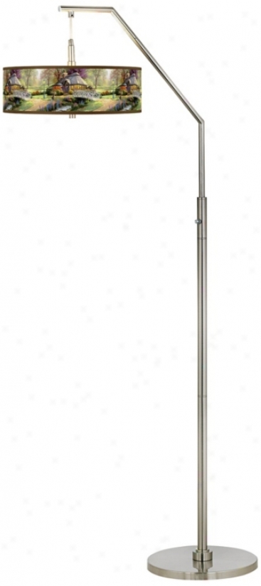 Thomas Kinkade Friendship Cottage Arc Floor Lamp (h5361-w7040)