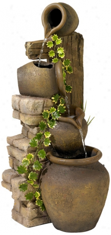 Three Rustic Jugs Cascading Jet (r6373)