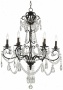 6-ligth Bronze 27 3/4" Wide Crystal Chandelier (u55823)