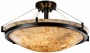 Alabaster Rocks Matte Black Semiflush 27" Wide Ceiling Light (k5303)