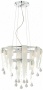 Chrome Rippled Glass Crystal Drops 19 3/4" Wide Chandelier (t6282)