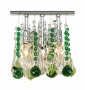 Clear And Green Crystal 9" Wide Two Light Wall Sconce (33768-f6172)