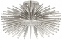 Contemporary Brushed Nickel 75-led Semi-flush Ceilinng Light (t3492)