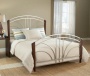 Hillsdale Sorrento Cherry And Nickel Bed (queen) (t4347)