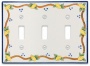Italian Lemons Triple Toggle Ceramic Wall Plate (76061)