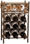 Metal Flowers And Glas 9-bottle Wine Rack (u4023)