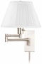 Monroe Ii White Shade Plug-in Swing Arm Wall Lamp (h1403)