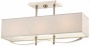 Possini Wave Semi-flush 24" Wide Satin Nickel Ceiling Light (u8320)