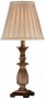 Ribbed Antique Brown With Pleat Shade Accent Lamp (u5239)